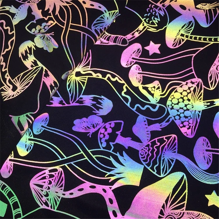 High Visible Lycra Printed Reflective Knitting Fabric for Making Jackets
