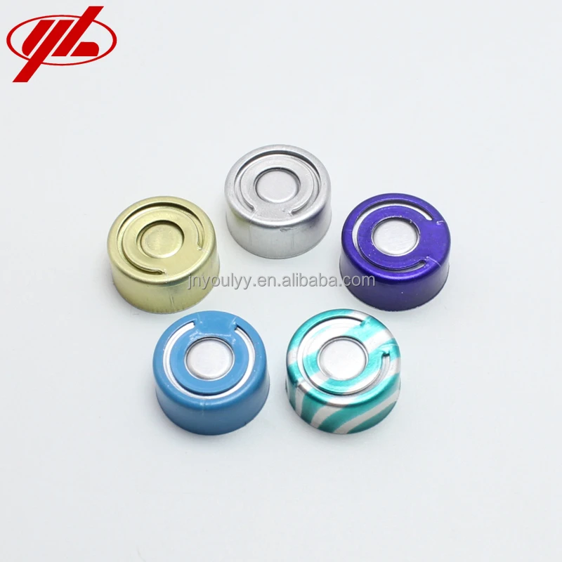 Aluminum tops crimp seal 13mm tear off glass vial caps