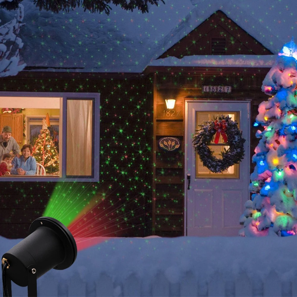 Christmas Outdoor Garden party disco stage lighting mini projector show laser light