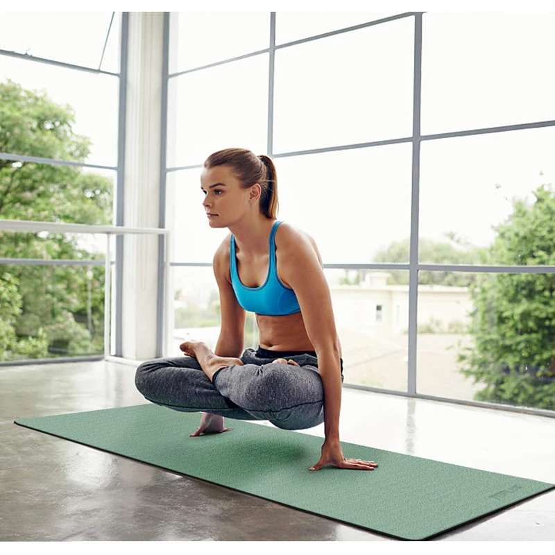 Custom Brand Logo Eco Friendly Extra Thick Non Slip Exercise Fitness Mat 6mm Waterproof TPE Yoga Mat