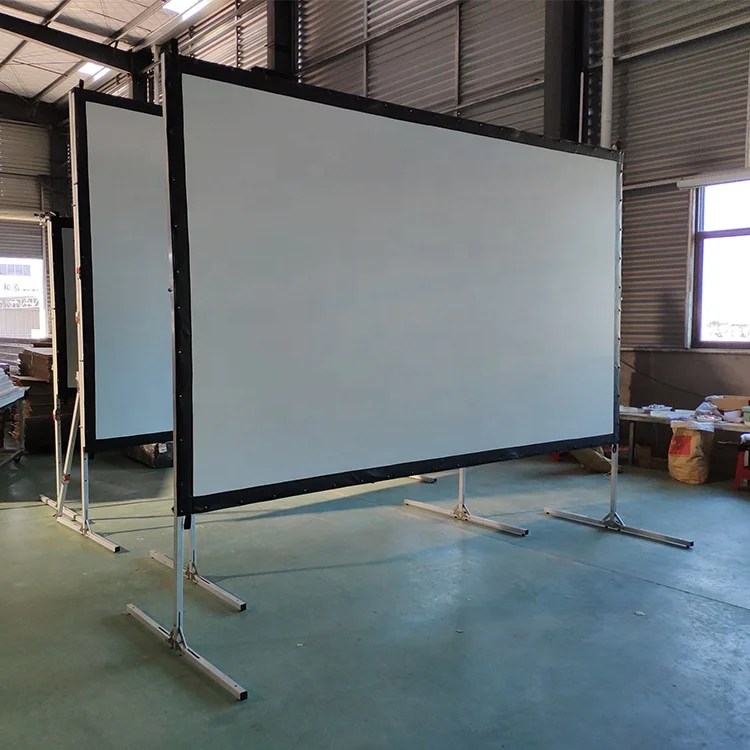 100 inch 16:9  Fast Fold projection screen PVC white soft Foldable Projector Screen with flight case