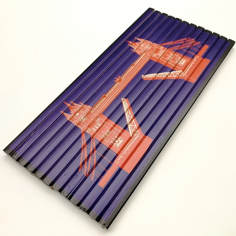 Custom Wooden 100mm Short Golf Pencil With Eraser For Board Game Pieces