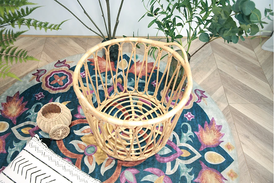 
Eco Friendly Biodegradable Rattan Storage Basket Woven Storage Basket Clothing Bamboo Wooden Case Multifunction 10 Sets 5 Years 