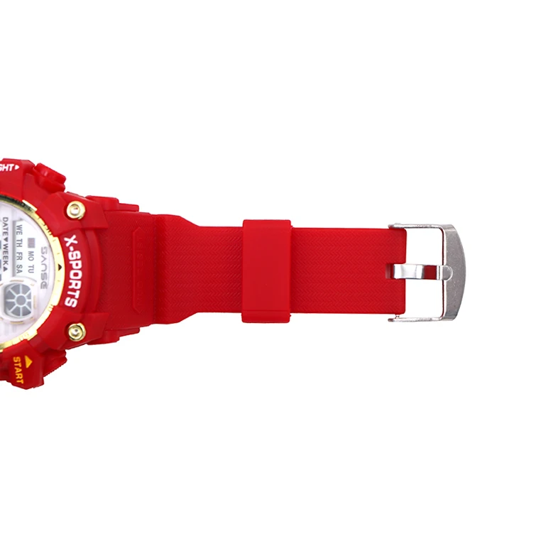 New Digital Sport Wristwatch Transparent Brand Watch Sanse S-647B Kids Watch