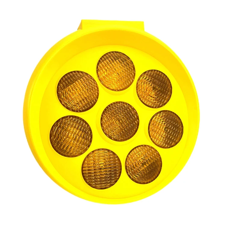 LED yellow solar blinker warning light for construction