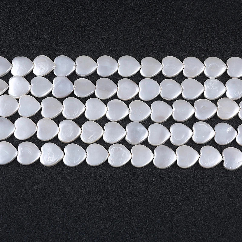 Mother of pearl shell heart shape loose shell beads jewelry
