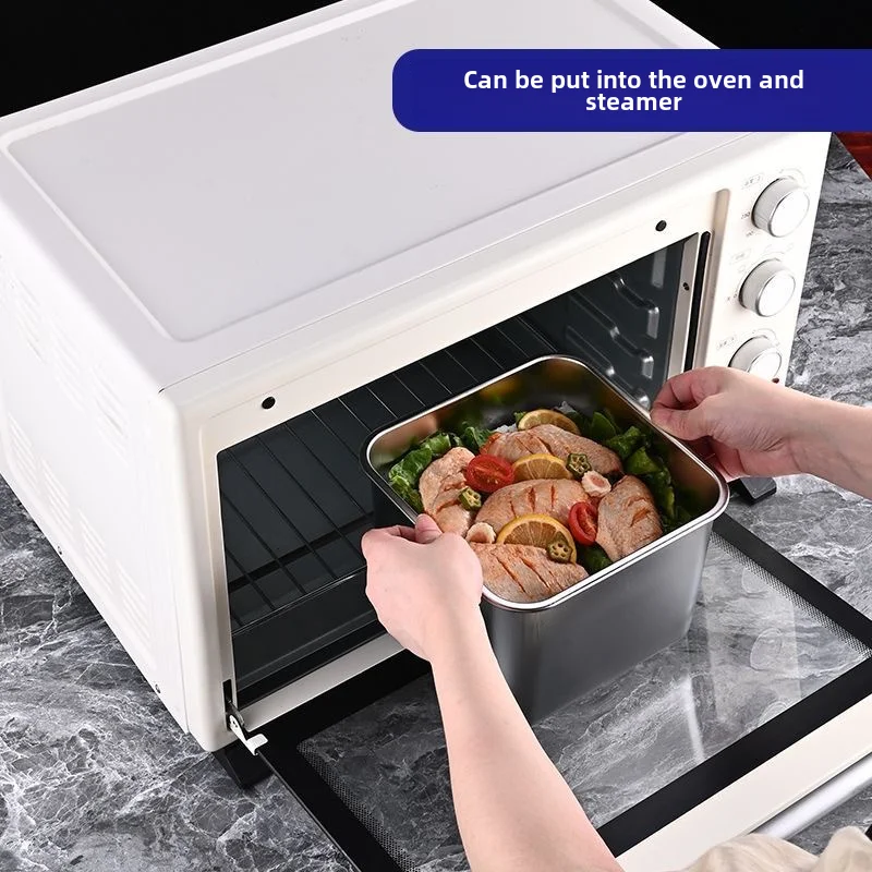 Portable commercial stainless steel seasoning tank kitchen supplies food storage seasoning storage container boxes with lids