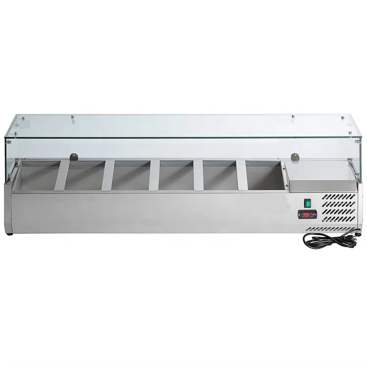 Commercial Refrigerated Salad Bar on Top of Counter
