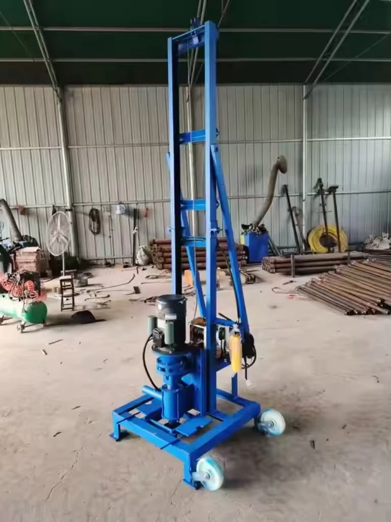 Hot Selling QT-80 Mini Construction Drilling Machine Small Folding Design New Condition for Farms 1 Year Warranty