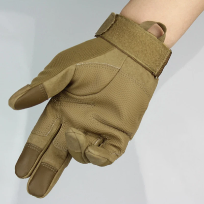 Verchoo Large Stock Army Green Touchscreen Training Combat Cycling Full Finger Hard Knuckle Fleece Tactical Winter Gloves