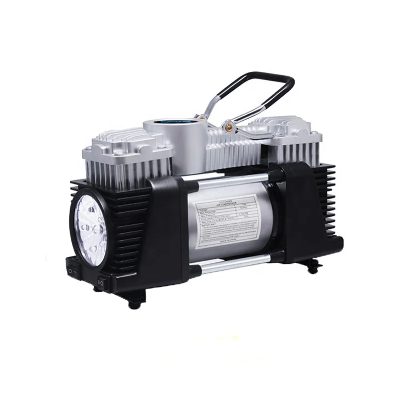 dc 12 volt portable double cylinder car tire inflator air compressor pump