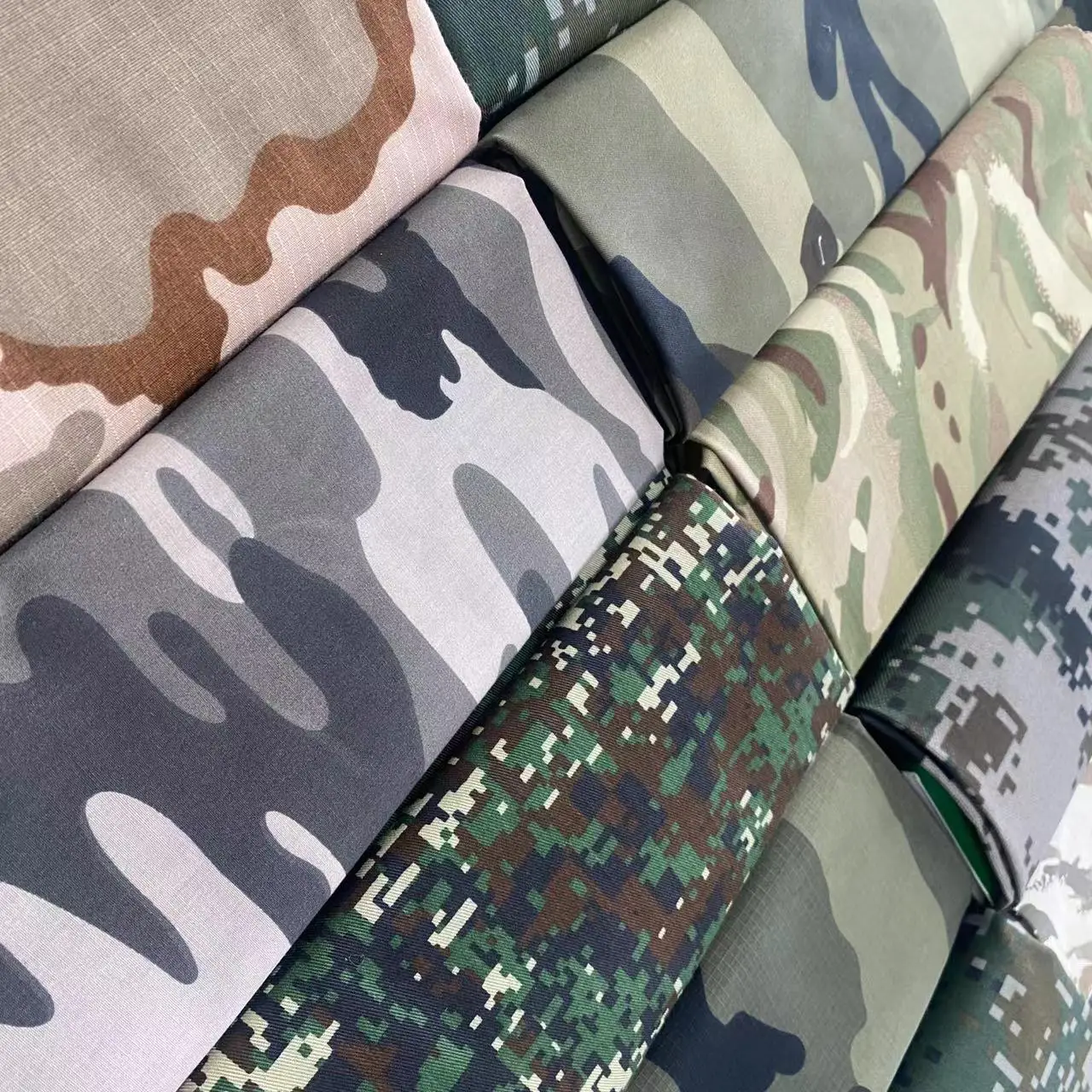 qingdao trade anti infrared pu coating waterproof multicam 80polyester 20cotton tc  camouflage  ribstop for uinform garment