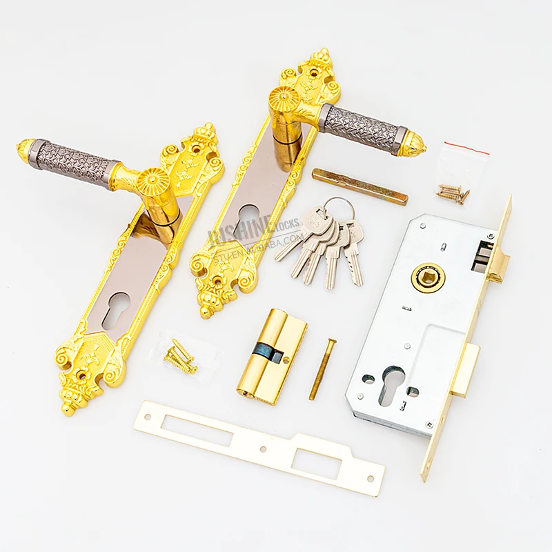 Modern Luxury Kitchen Door Handle Aluminum Material Furniture Gold Bronze Plated Handle