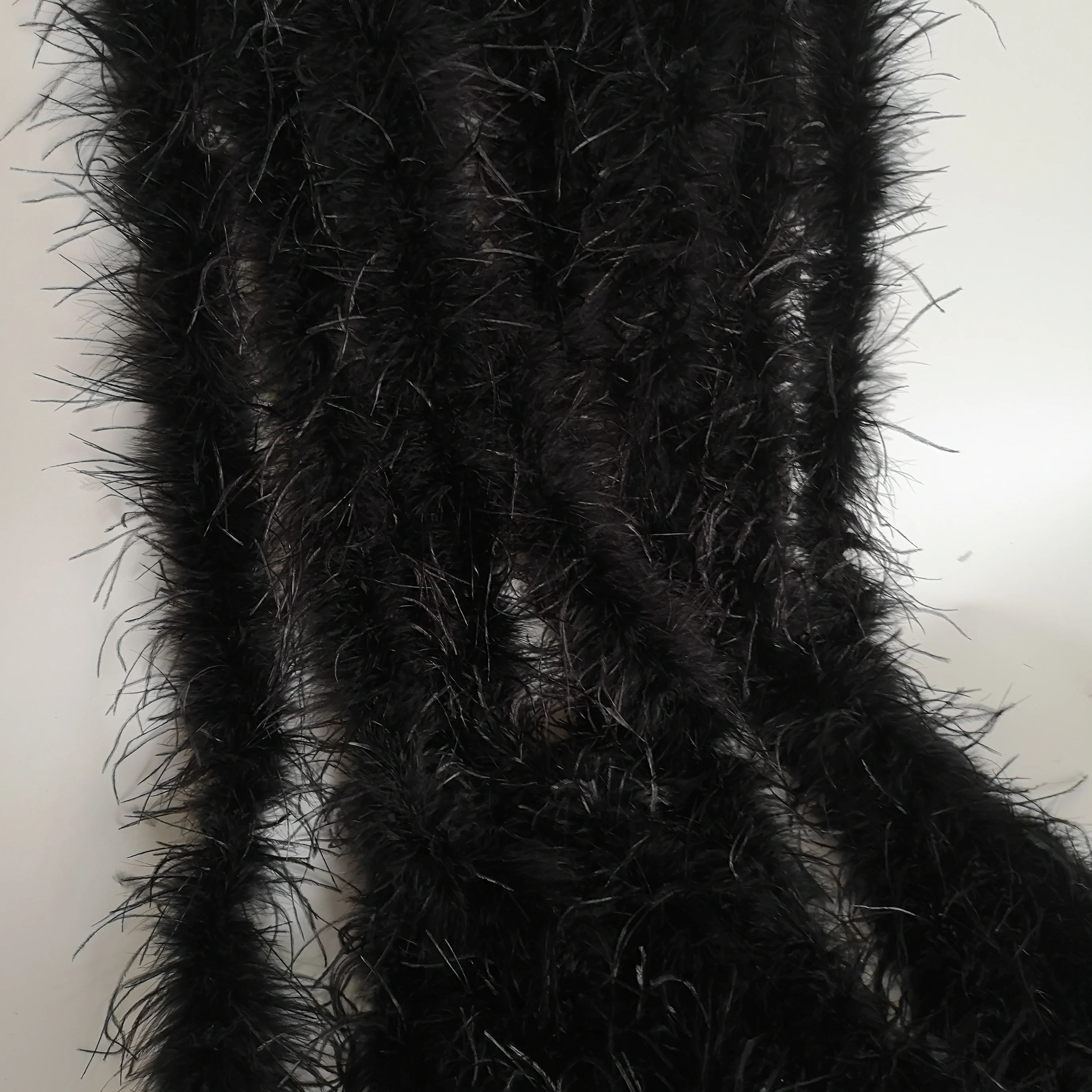 Wholesale Bulk Different Colors Ostrich Feather Boa Trimming Black White For Party Wedding Dress Accessories Decoration
