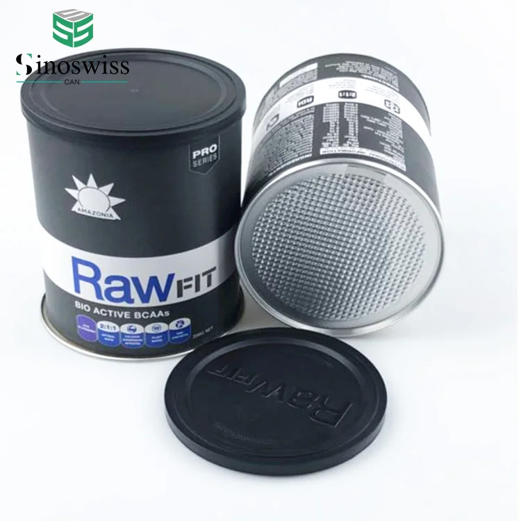 Wholesale Factory Round Cardboard Packaging Empty Coffee Cans Whey Protein Composite Can