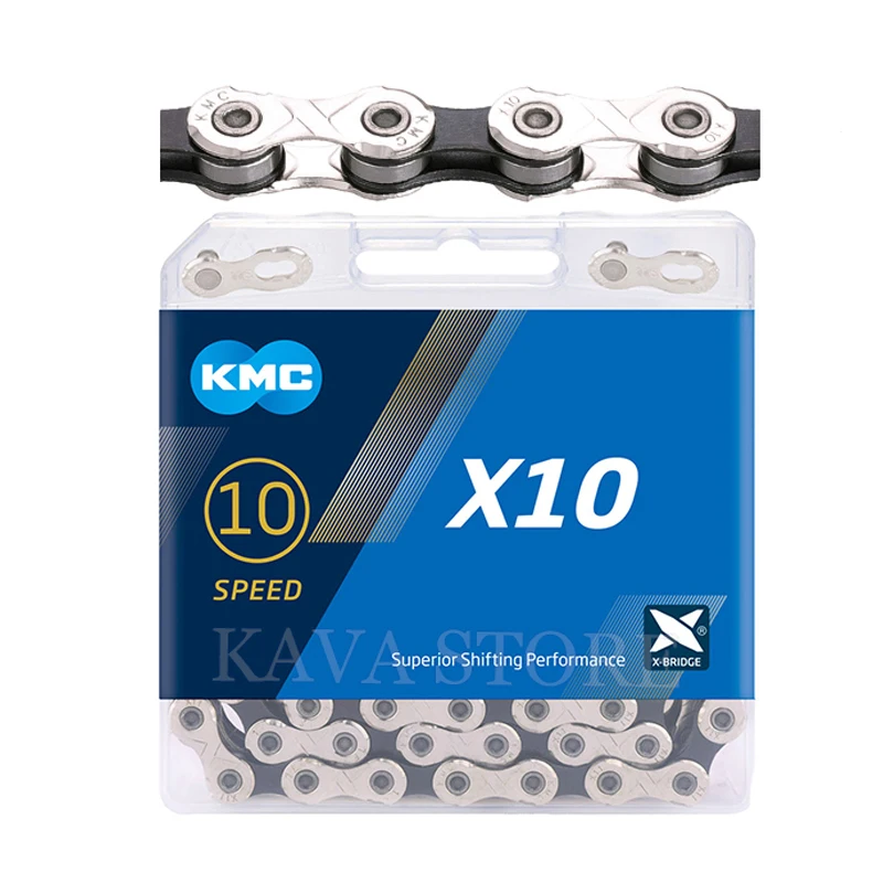 KMC high quality aluminum alloy silver gold wholesale series 10 Speed bicycle chain MTB Road KMC X10 X10SL X10EL 116L Bike Chain