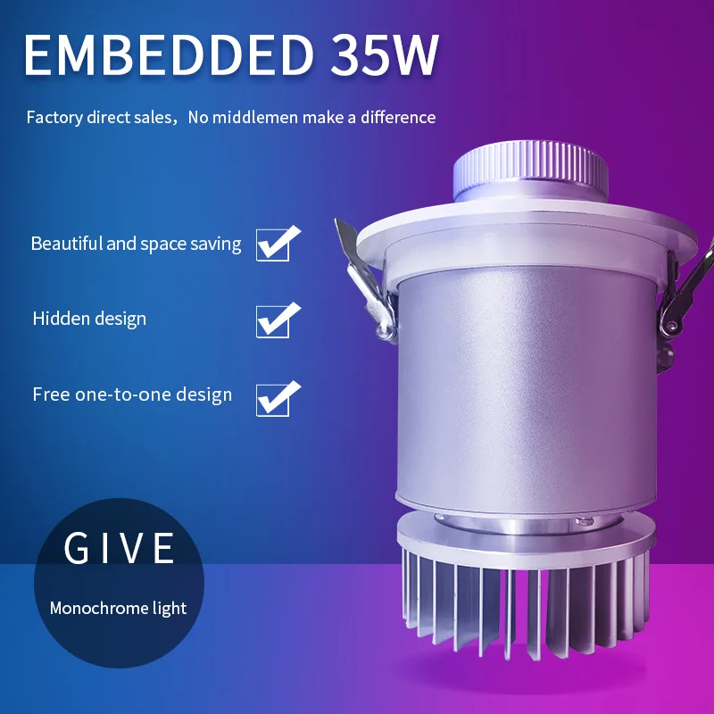 Advertisement static projection lamp HD 35W PDD ceiling embedded custom gobo logo projector light