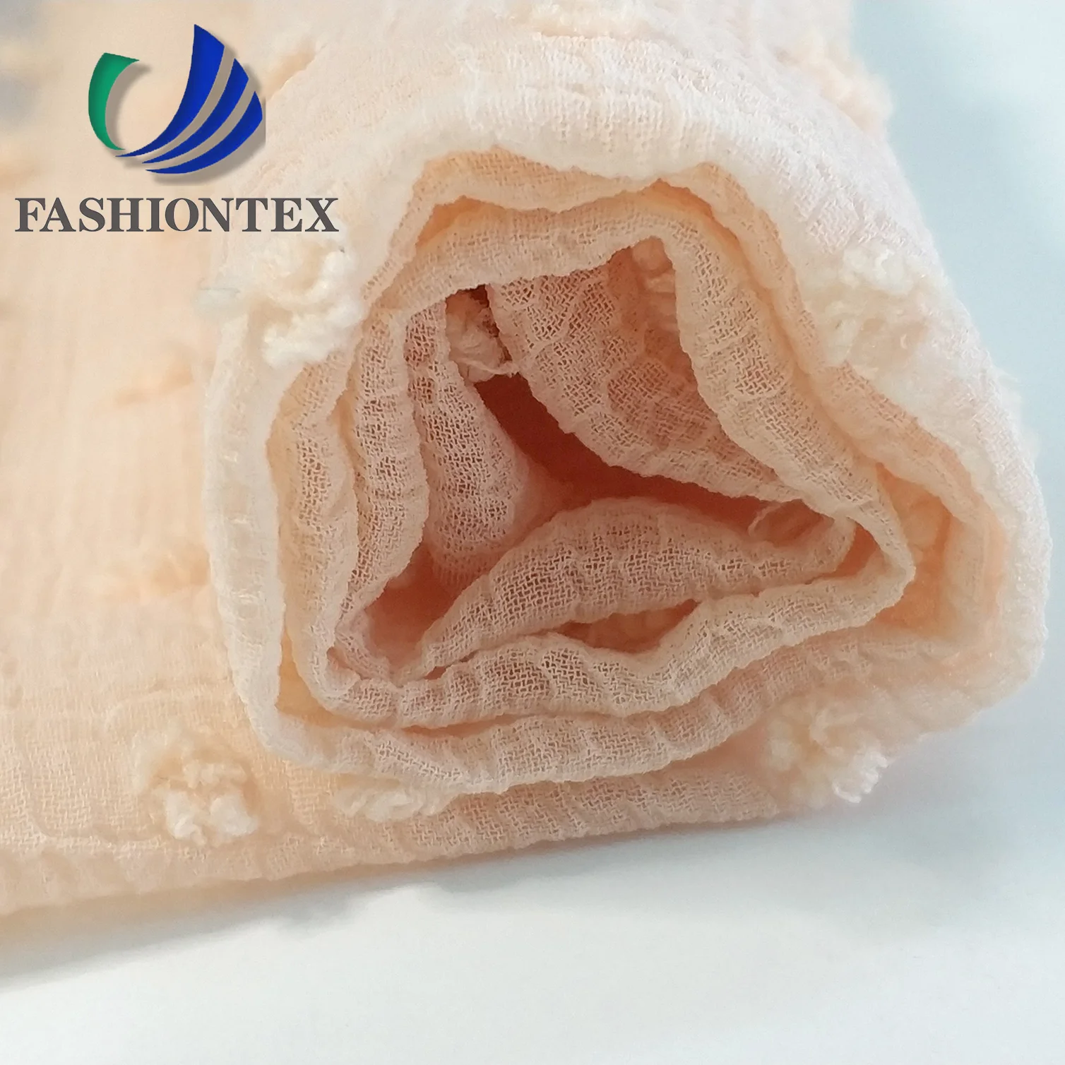 Fashiontex Nano crepe dot clipped chiffon fabric 100% polyester