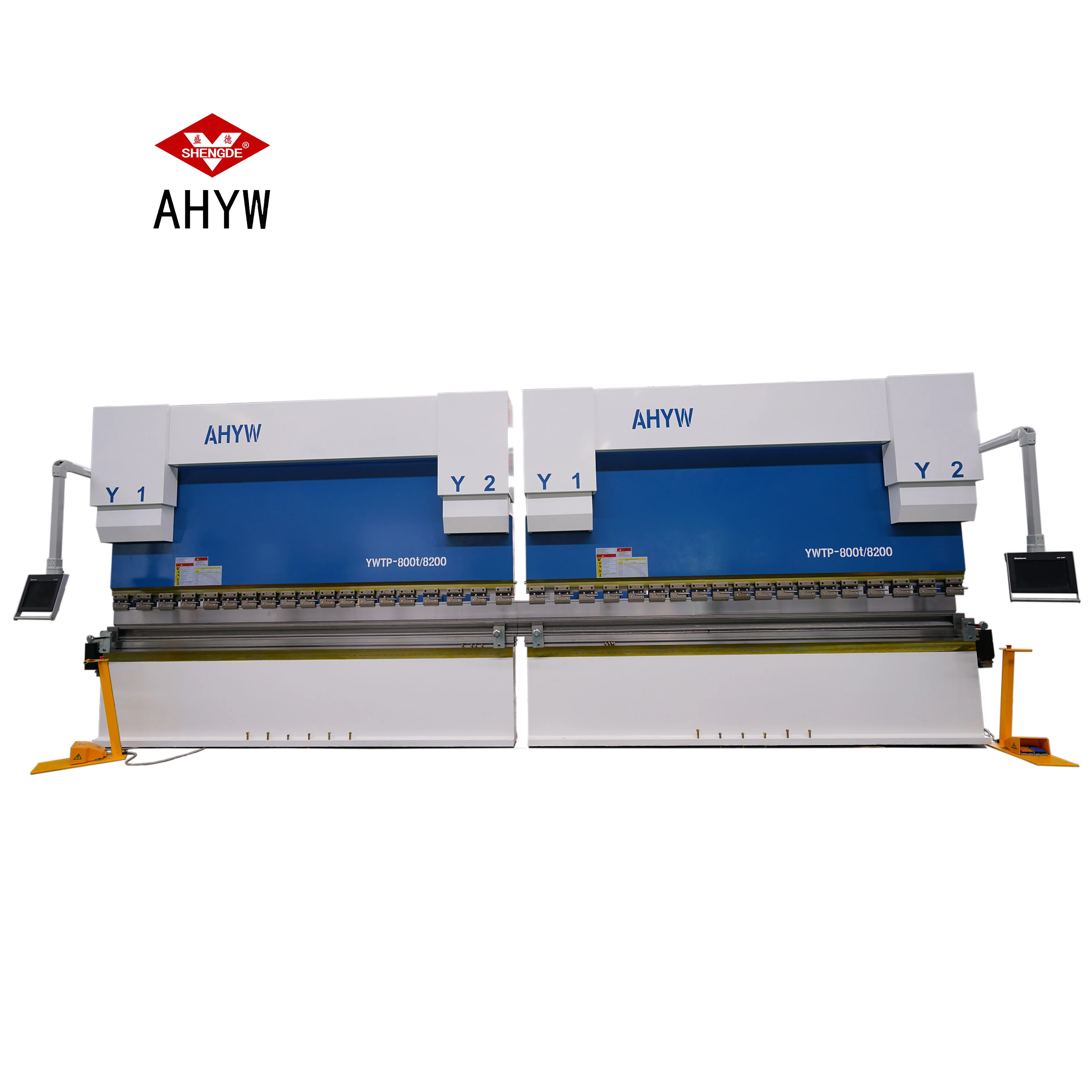AHYW 8m CNC Synchronized Light Pole Tandem Press Brake