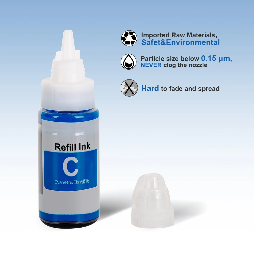 INK-TANK GI-890 GI890 GI 890 Premium Compatible Color Water Based Bottle Refill Ink for Canon Pixma G1800 G1810 G4800 Printer