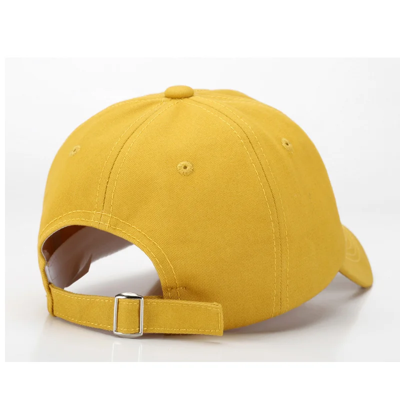 Yellow Beige Streetwear Hip Hop Caps Adjustable Snapback Baseball Cap For Women Men Outdoor Sport Gorras Korean Couple Hat
