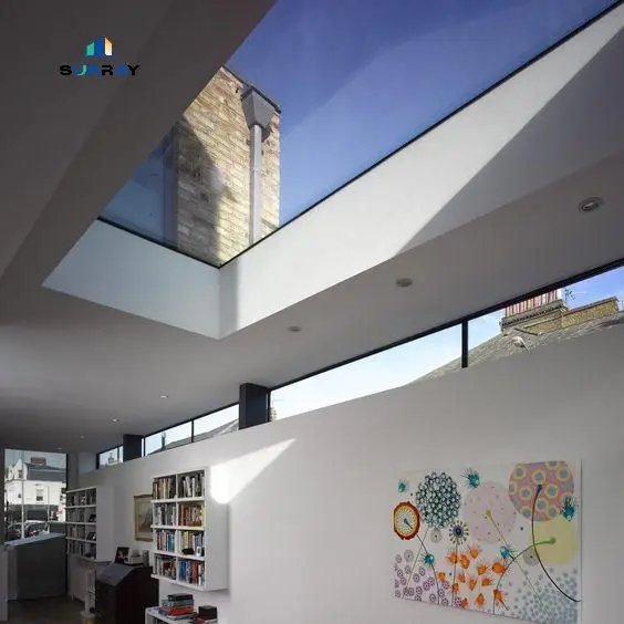 Sunshine Building Series Smart Sensor Automatic Skylight Large Aluminum Alloy Glass High Rate Window Type Swing Living Space