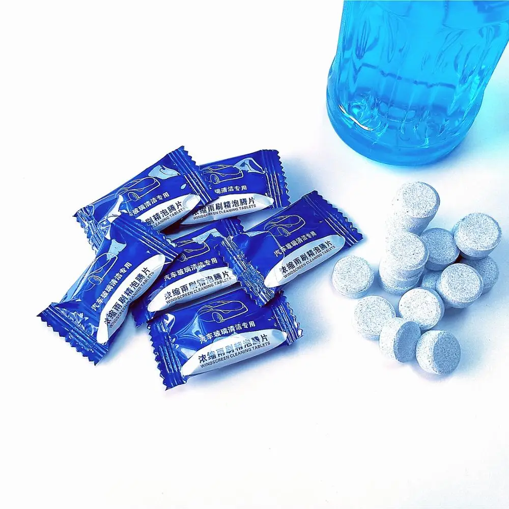 Многофункциональные таблетки для очистки лобового стекла для автомобиля