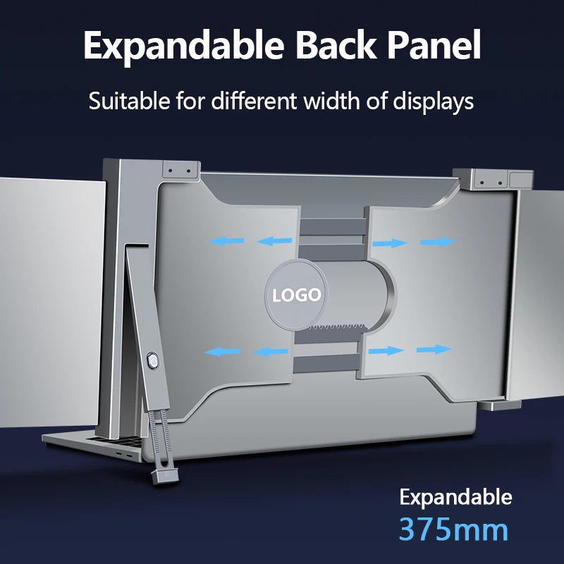 hot portable monitor double screen 12 inch lcd screen monitor for 13.3 to 16.1 inch laptop