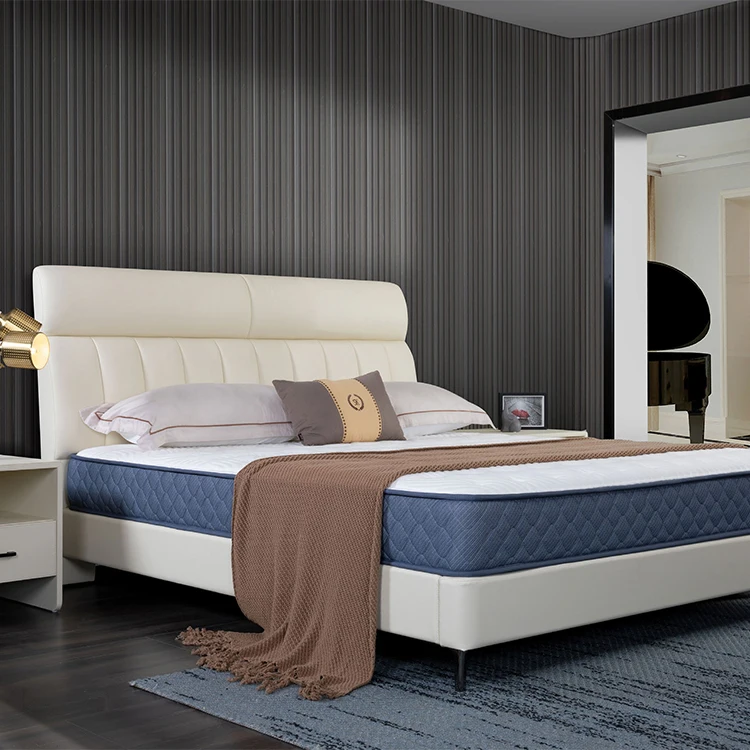 exclusive luxury italian double queen size white wood frame leather upholstered bed with storage