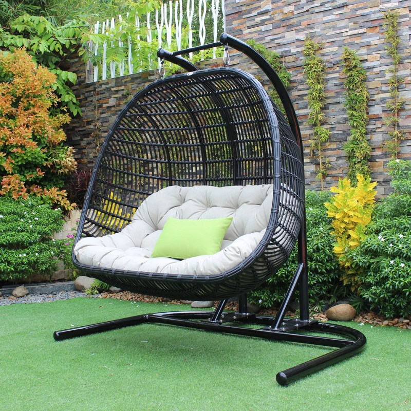 Hanging Egg Outdoor Rattan Patio Swing Chair Used Garden Outdoor Furniture Double Swing Hanging Chair