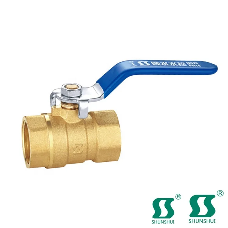 yuhuan sunsy shunshui factory female male end connection 59-1 PN16 brass ball valve with Temperature measuring port