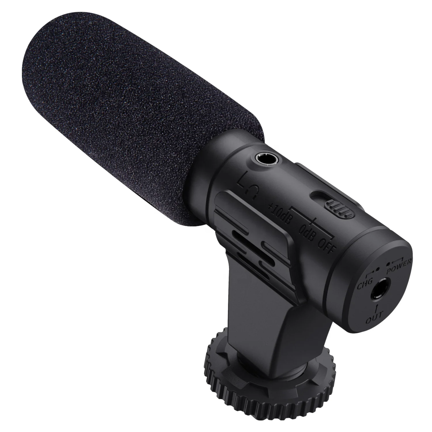 Small Black Good Quality Mic Condenser Cardioid Microphone 3.5mm Recording Studio Microphone Built in 100 Mah Lithium Battery
