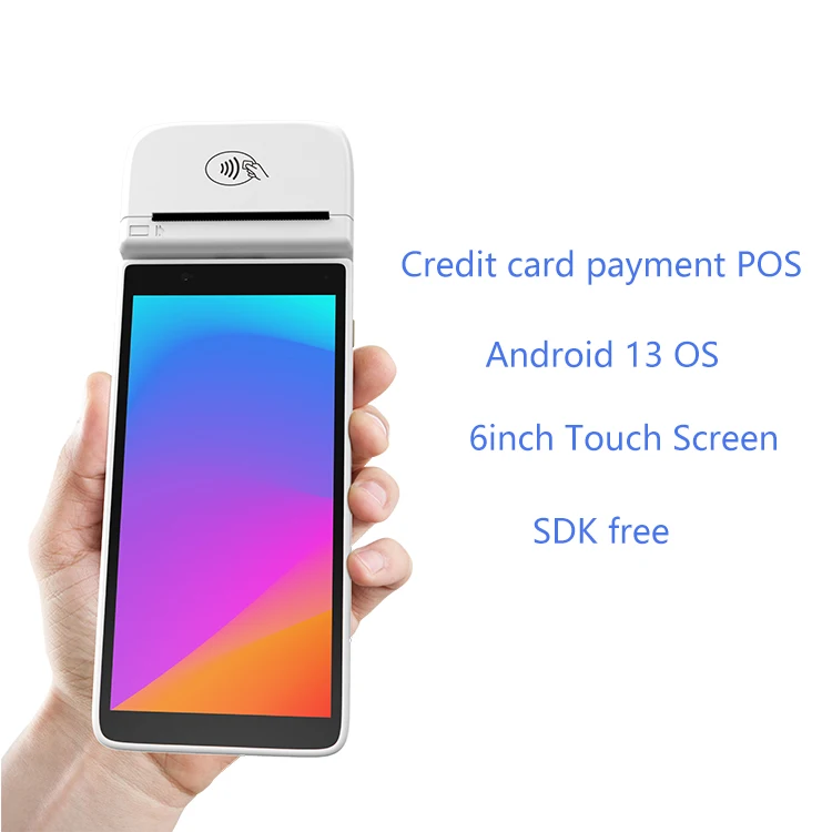 Handheld 6inch Payment kiosk Mobile Android 13 POS Terminal EMV/PCI certified Smart All In One POS system with free SDK M90