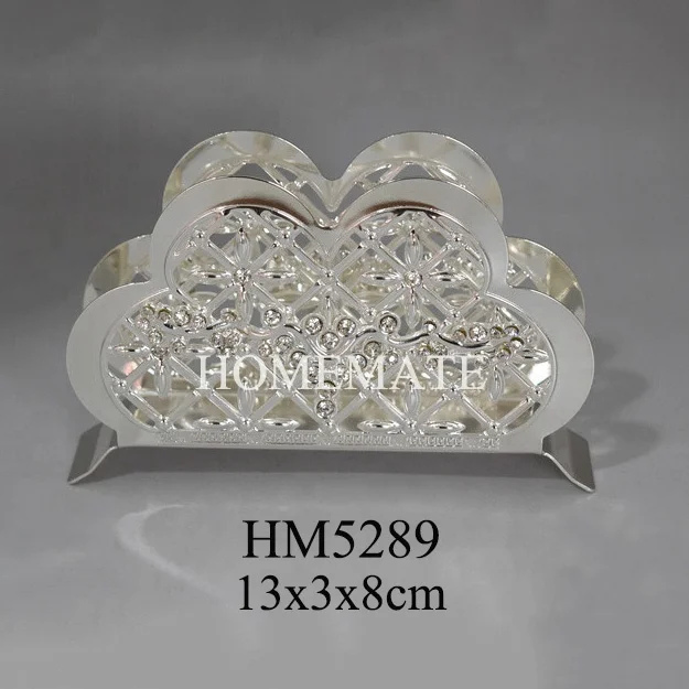 Wholesaler table decorative metal gold plated meeting card tissue holder for hotel restaurant