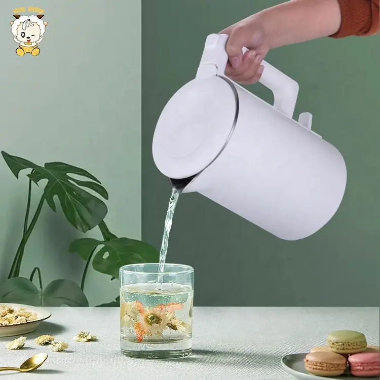 Wholesale 1.7L Boil-dry Protection Thermos Stainless Coffee Kettle Electric Kettles Digital White OEM Heating Tube 3 Years 1500