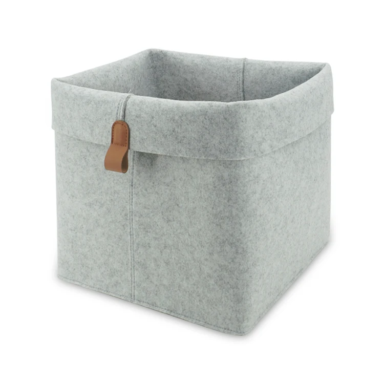 Большая корзина для хранения из войлока квадратная коробка ткани дома и офиса