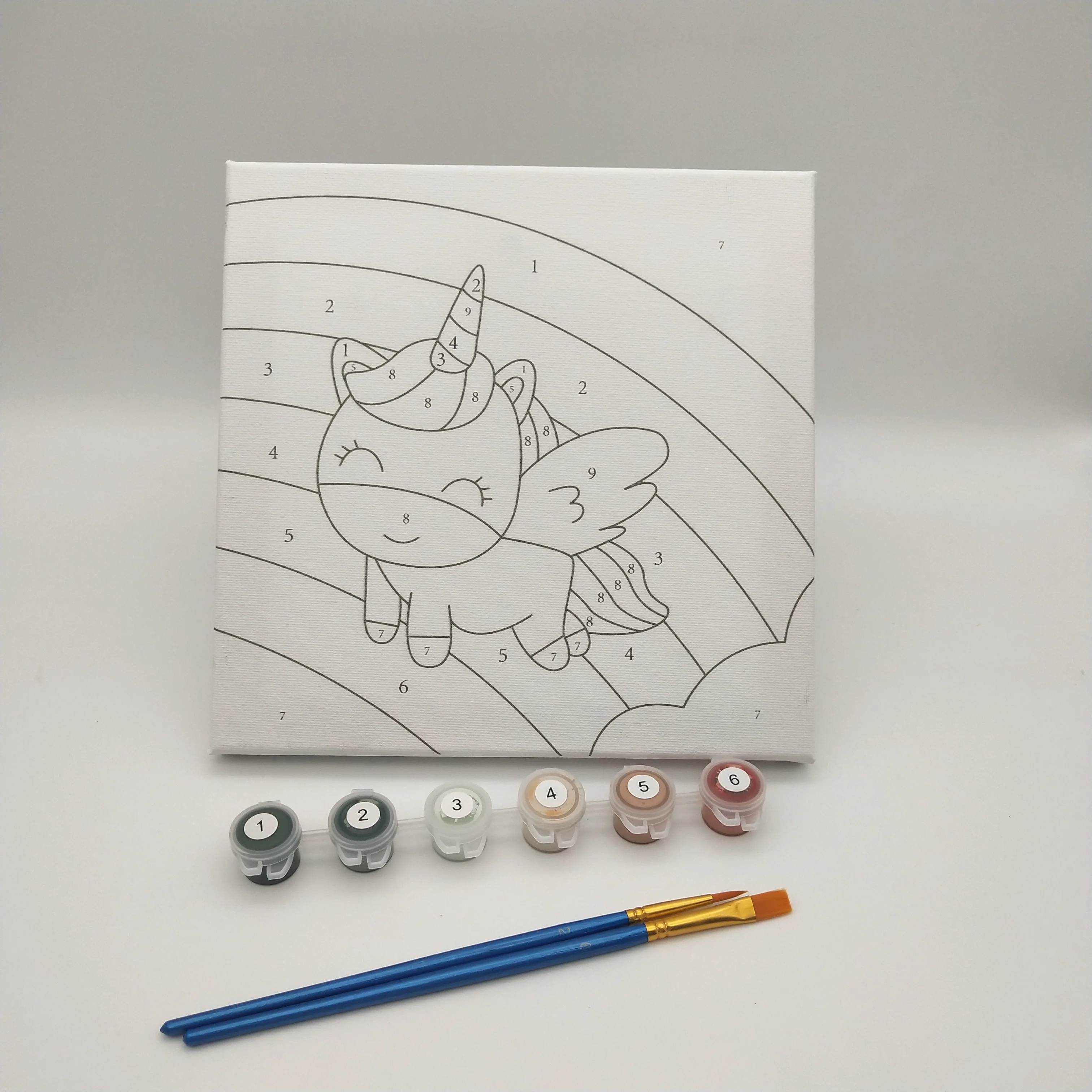 Hot Sale DIY Oil Painting By Numbers Unicorn Animal Canvas Painting Handpainted Home Decor Framed  Paint By Number Wall Art