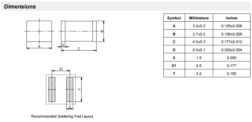 original Discharge Tube Gas Gdt SMD4532 Series 3KA 500V for power supplies  Surge Protector Arrester