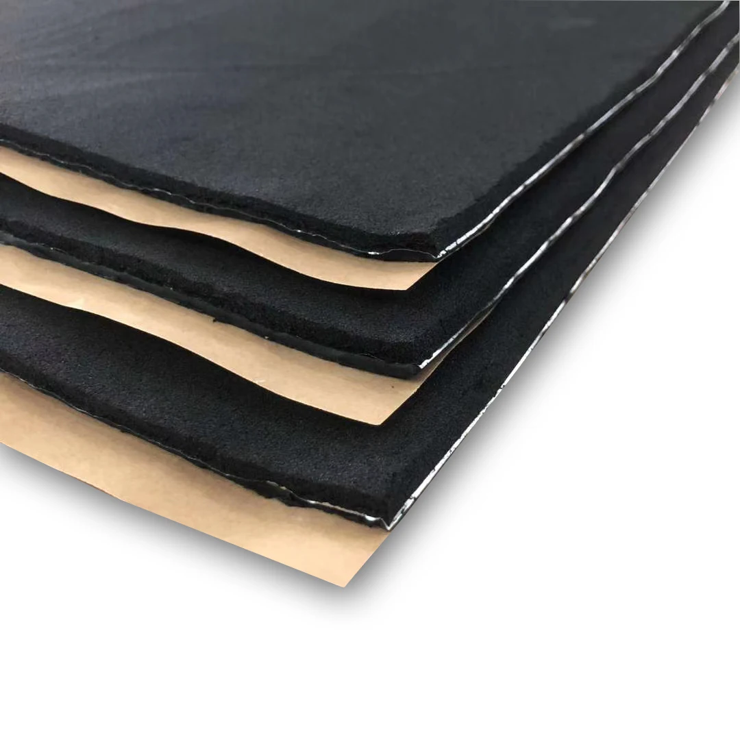 7mm Or 5mm Or OEM Acoustic Panel 3 in 1 Soundproof Foam+Aluminum Foil Butyl Compound Material  Car Sound Insulation Mat