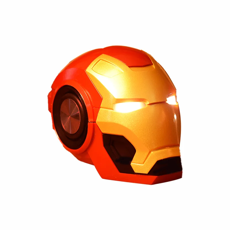 Iron Man Loud Music Studio Super Blue Tooth Bass Wireless Portable Horn Speaker