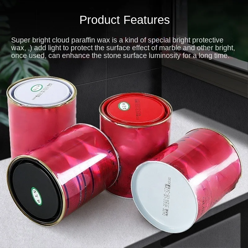 Paraffin marble stone polishing wax polishing agent refurbishment repair maintenance white transparent black care wax