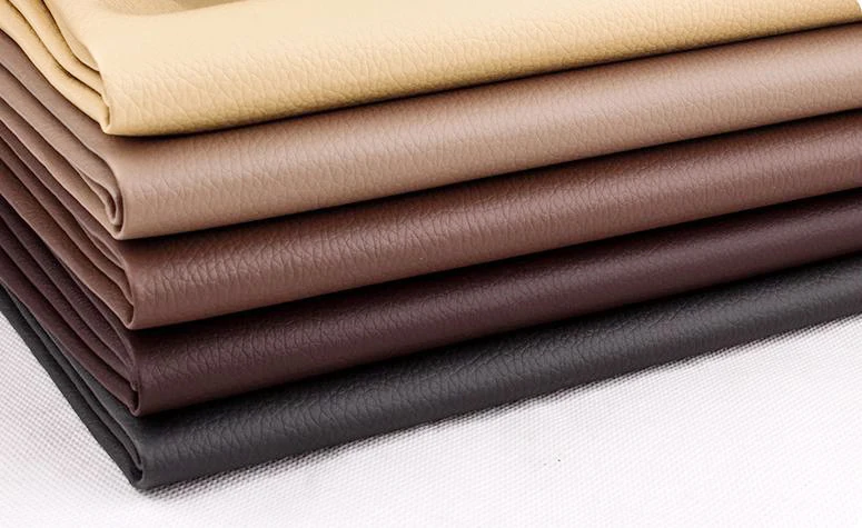 Оптовая продажа Высококачественная классическая искусственная кожа с узором Личи для покрытия дивана и мебели