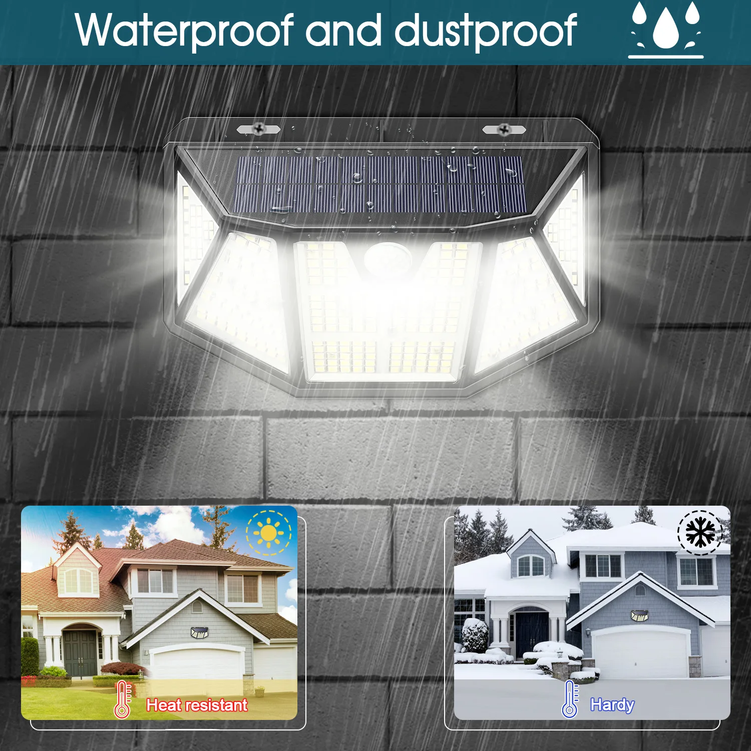 Simple Solar Wall Light Wireless Solar Motion Sensor Security Lights with 3 Optional Mode