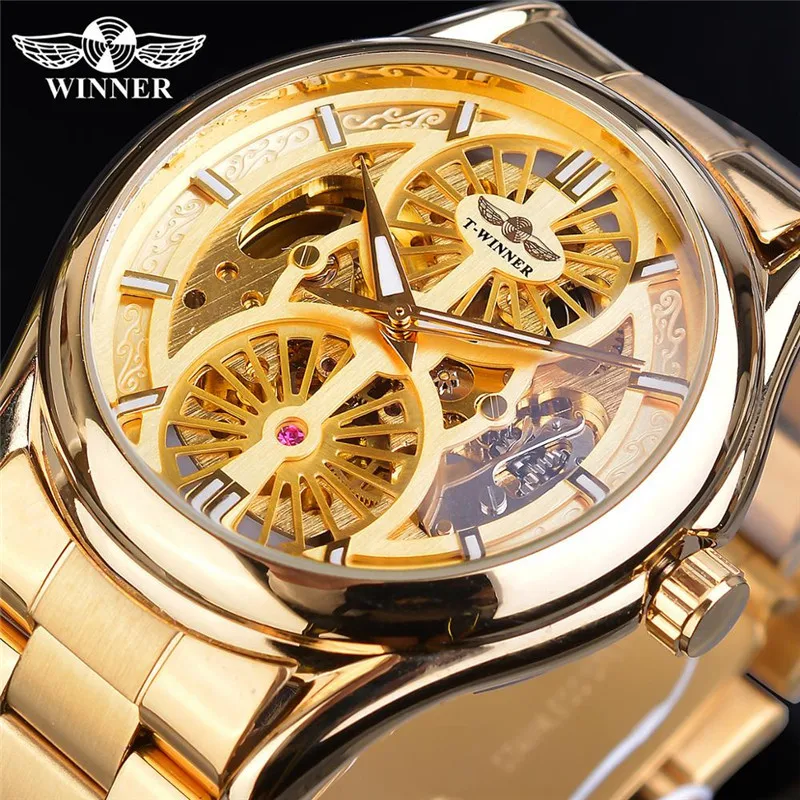 Winner Watch SLZg105 Luxury Automatic Mechanical Watches Men Wrist Gift Watches Stainless steel Wristwatch Relogio Masculino