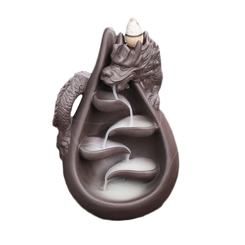 Mini Waterfall Aromatherapy Burner Ceramic Backflow Incene Burner Incense Holder Cender For Creative Home Decor