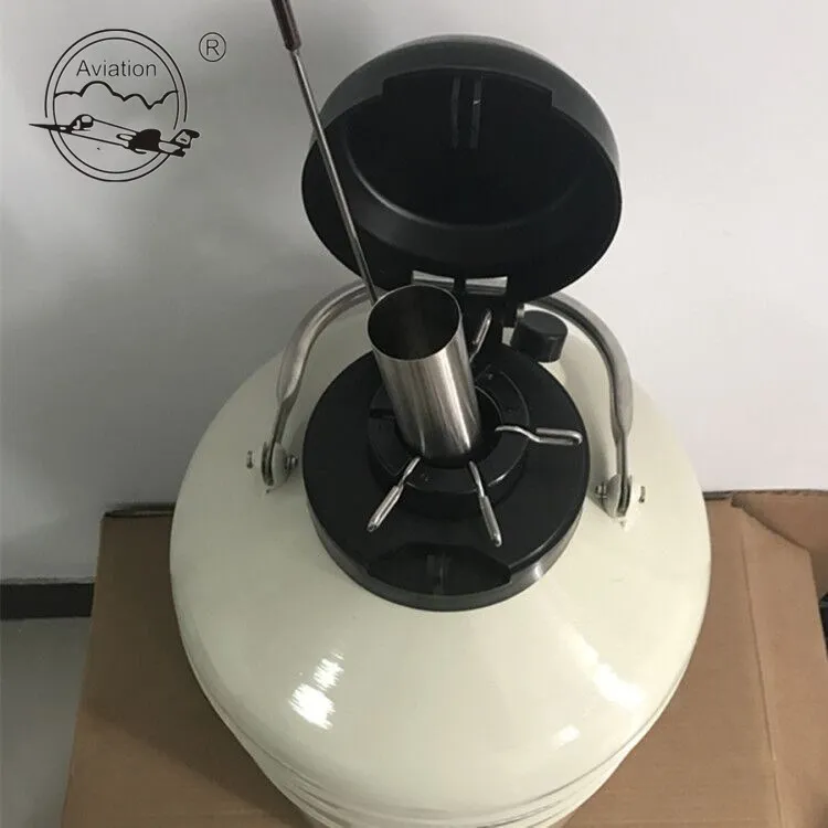 New 10L Cryocan Liquid Nitrogen Cylinder Cryogenic Storage Tank Manufacturing Plants Farms Restaurants Core Pressure Vessel