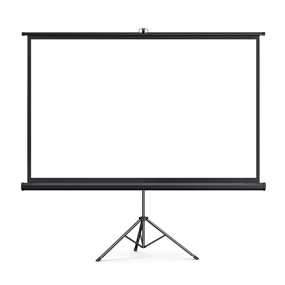 Портативный экран для проектора, 70 Х70 дюймов, с подставкой, для помещений и улицы, для домашнего кинотеатра, 4K HD