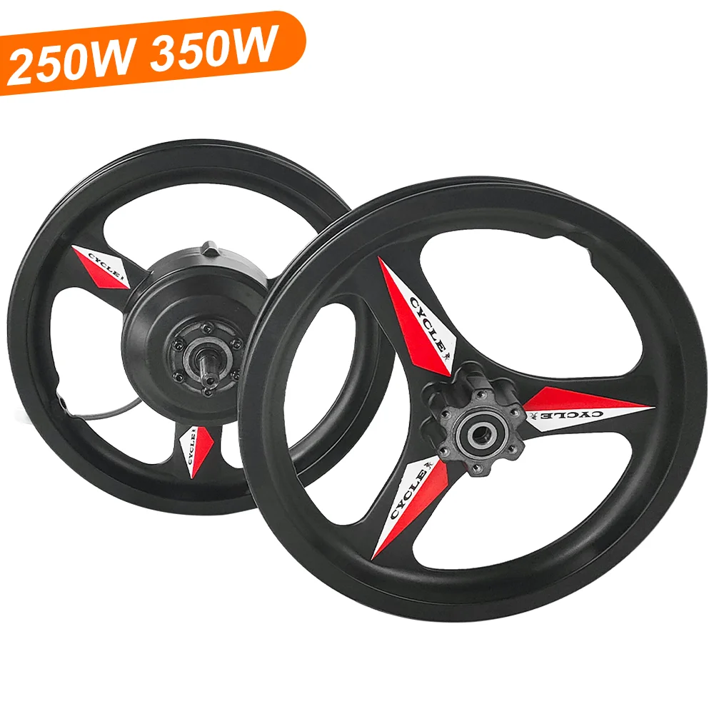 24v 36v 48v 250w350w electric bicycle rear wheel 12 inch brushless electric bicycle dc hub motor robot wheel