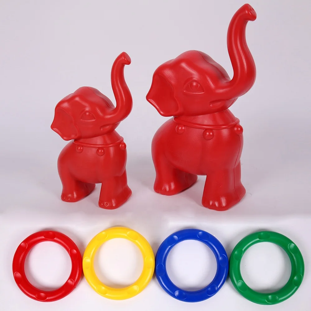 Yard Games Party Cute kindergarten Agility Rings plastic Big Elephant Ferrule Ring Toss Toys