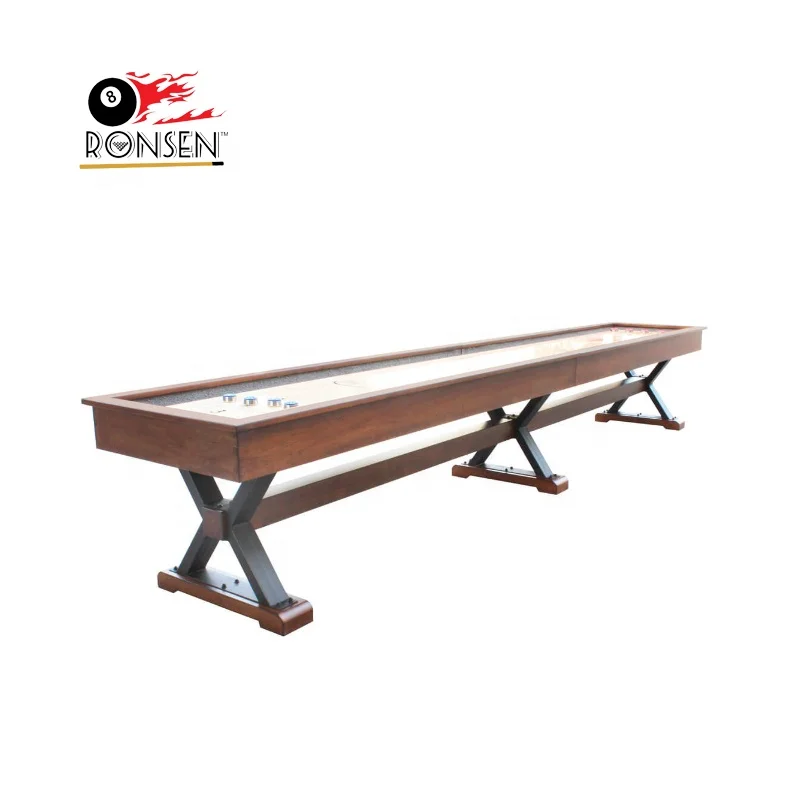 Sweden Popular Game Sports Solid Wood 9ft/12ft/14ft/16ft/18ft/20ft/22ft Outdoor or Indoor Shuffleboard Table for Sale